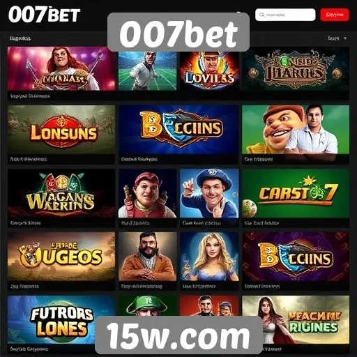 Principais jogos disponíveis no 007bet